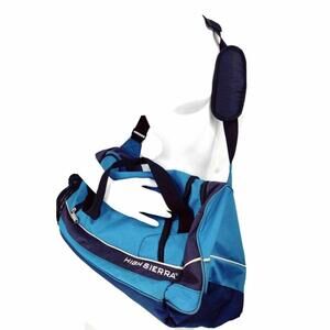 High Sierra Blue Gray Large Duffel Bag Sports Travel Carry All Pockets Storage